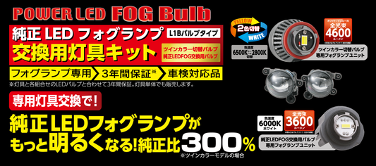 RACING GEAR 純正LEDフォグランプ 交換灯具ユニット（L1Bタイプ）