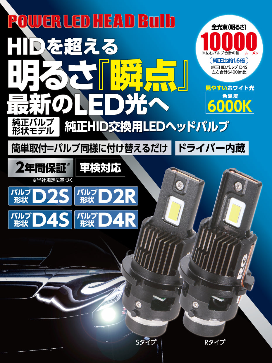 RACING GEAR LEDヘッドバルブ 純正HID→LED交換