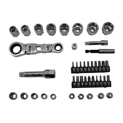 JTC7353 43PCS ダブルエンド首振りラチェットソケットセット