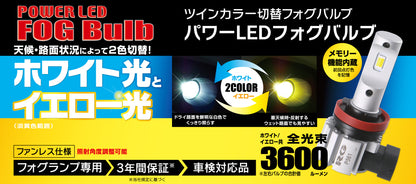RACING GEAR LEDフォグバルブ ツインカラー