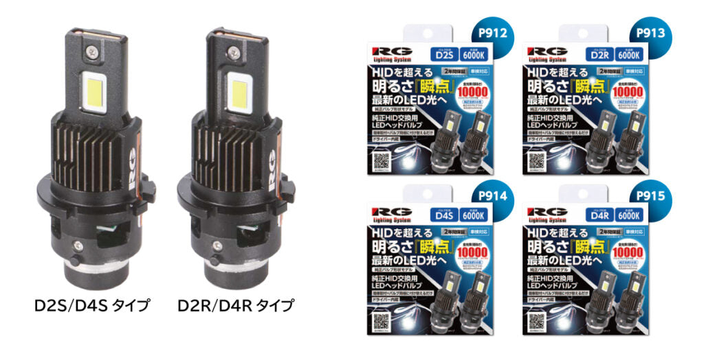 RACING GEAR LEDヘッドバルブ 純正HID→LED交換