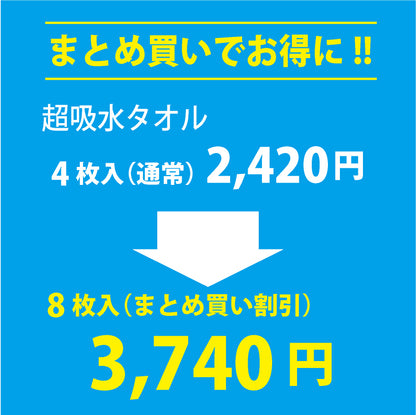 超吸水タオルセット価格説明