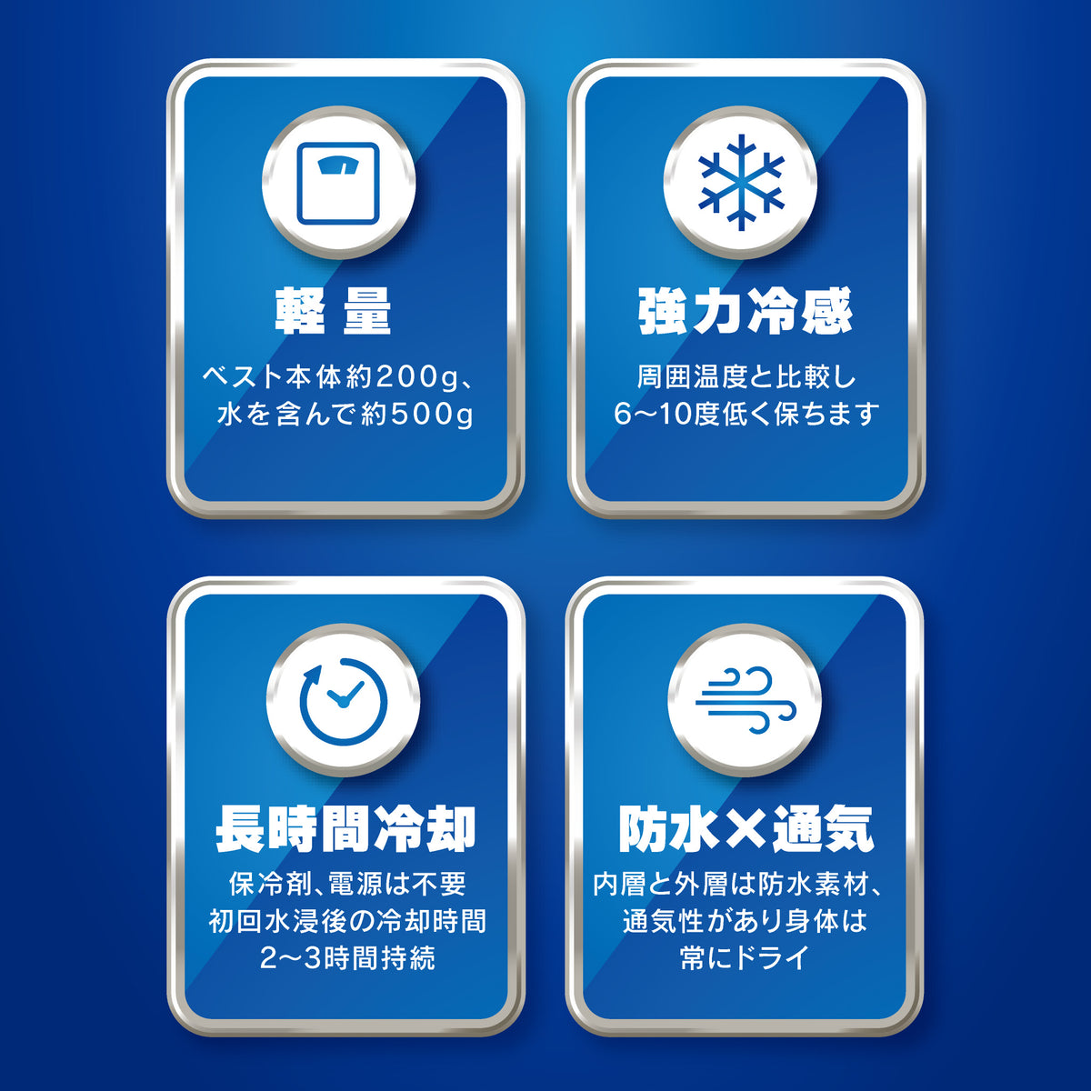 クールガイエバポ｜高速涼散気化熱式冷却ベスト
