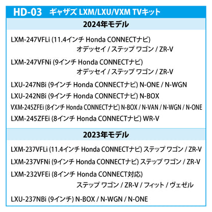 HD-03TVキット対応表