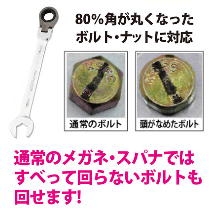 JTC7217 4PCSノンスリップギアレンチセット