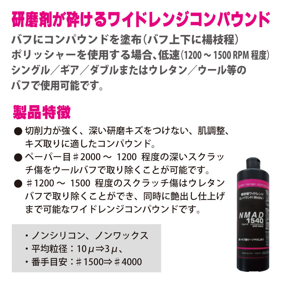 NMAD1540　ワイドレンジコンパウンド　研磨剤